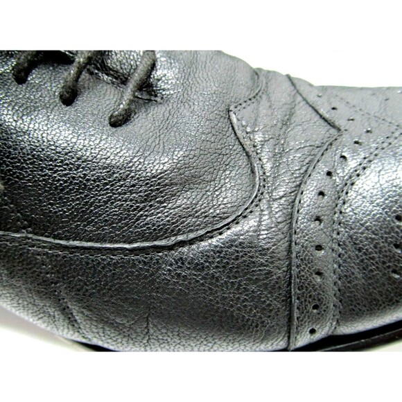Peluso Black Leather Wingtip Oxfords Mens Size US 9 EUR 40 - Picture 5 of 9